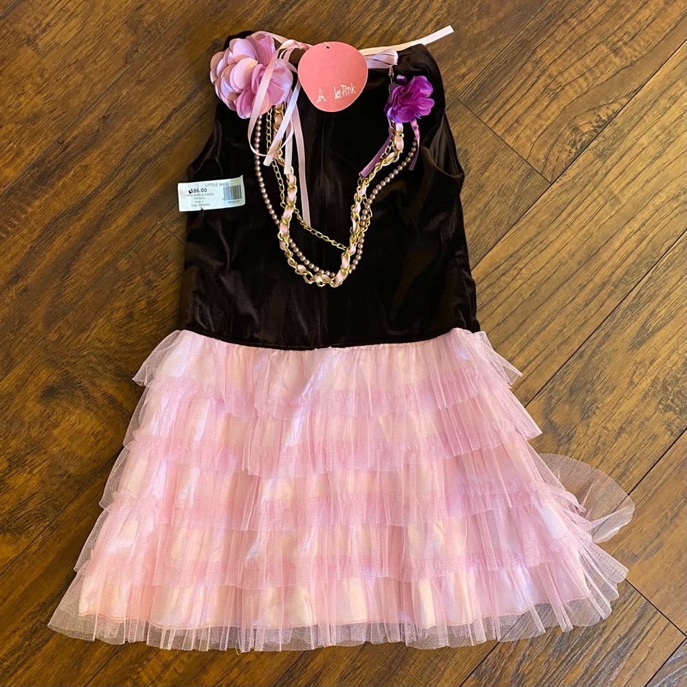 NEW - Le Pink Formal Sleeveless Dress 4T